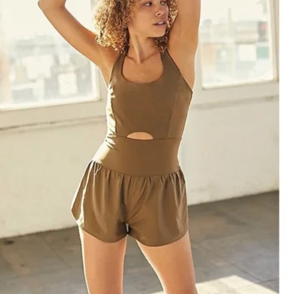 Free People Olive Halter Romper